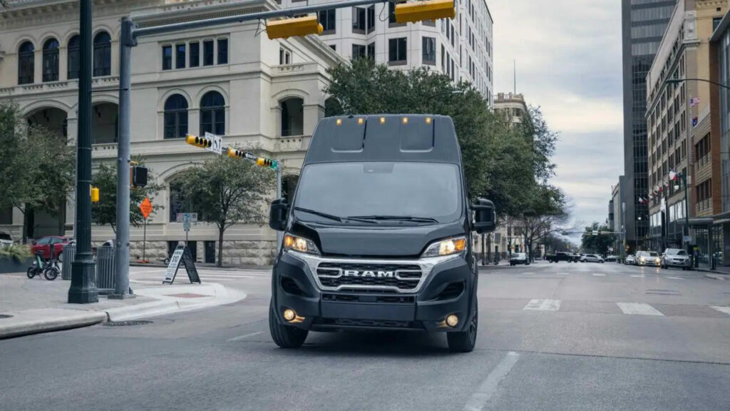 A 2023 Dodge Ram Promaster on the road
